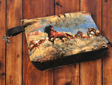 Load image into Gallery viewer, Wild Horses Water Resistant Travel Bag | Makeup Bag | Overnight Bag