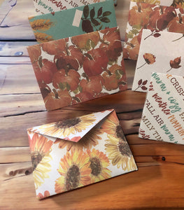 Small Fall Envelopes | 10 pack | 4” x 3”