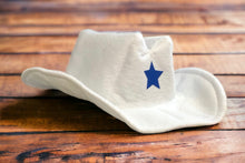Load image into Gallery viewer, Dallas Cowboys Baby Felt Cowboy Hat | Newborn | Infant Sizes Available
