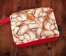 Load image into Gallery viewer, Baseball Water Resistant Travel Bag | Makeup Bag | Overnight Bag