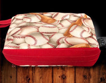 Load image into Gallery viewer, Baseball Water Resistant Travel Bag | Makeup Bag | Overnight Bag