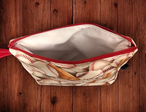 Baseball Water Resistant Travel Bag | Makeup Bag | Overnight Bag