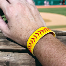 Load image into Gallery viewer, Softball Leather Bracelet (FREE Shipping in the US)