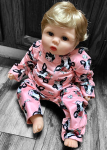 Pink Romper with Cows