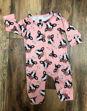 Load image into Gallery viewer, Pink Romper with Cows