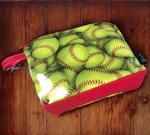 Load image into Gallery viewer, Softball Water Resistant Travel Bag | Makeup Bag | Overnight Bag