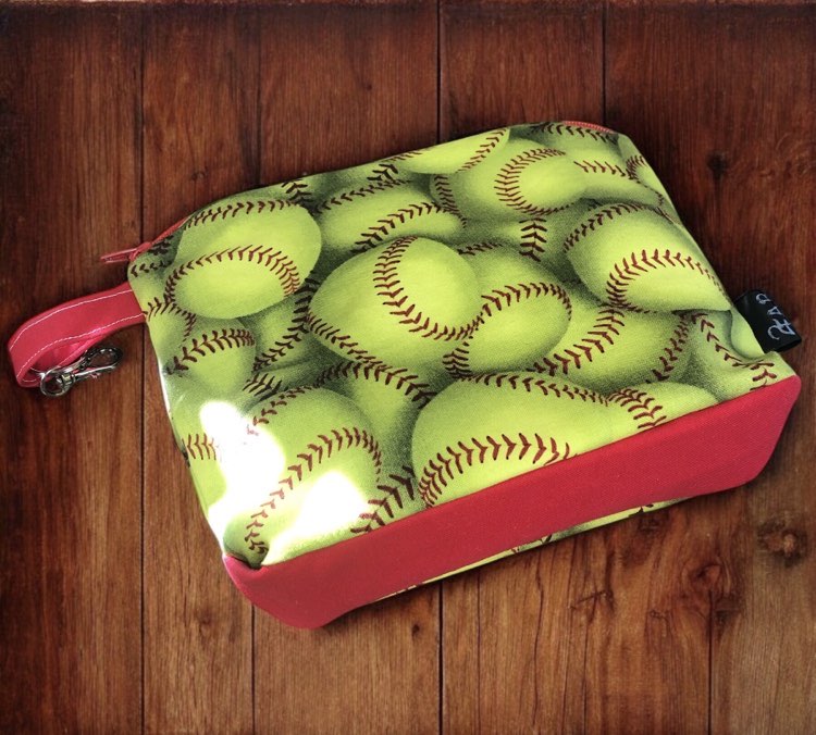 Softball Water Resistant Travel Bag | Makeup Bag | Overnight Bag