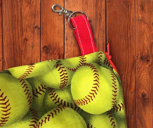 Softball Water Resistant Travel Bag | Makeup Bag | Overnight Bag