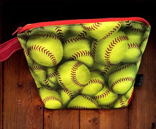 Load image into Gallery viewer, Softball Water Resistant Travel Bag | Makeup Bag | Overnight Bag