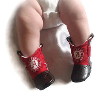 Load image into Gallery viewer, Alabama Roll Tide Baby Cowboy Boots | Newborn Size up to 24 Months