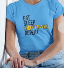 Load image into Gallery viewer, Turquoise Short Sleeve Shirt | Women&#39;s | Softball Themed