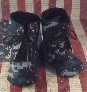 Navy Baby Combat Boots | Newborn size up to 4T