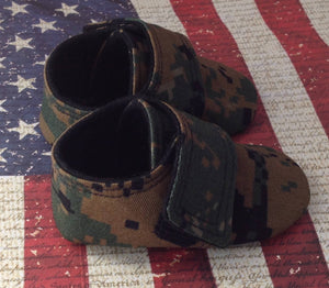 US Marine Corps Baby Shoes with straps  | Newborn size up to 4T