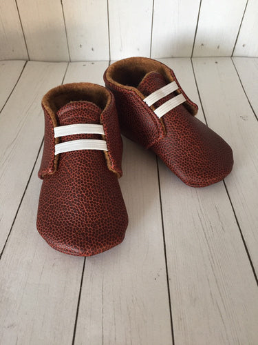 Football Leather Baby Shoes with Elastic