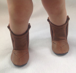 Ostrich Faux Leather Baby Cowboy Boots | 3-6 M size up to 24 Months