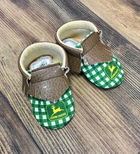 John Deere Baby Moccasins | Newborn size up to 24 M