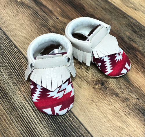 Southwest Aztec Baby Moccasins | Newborn size up to 24 M