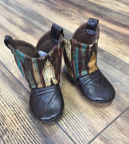 Southwest Print Baby Cowboy Boots | Newborn Size up to 24 Months