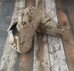 US Marine Corps Desert Camo Baby Shoes with straps | Newborn size up to 4T