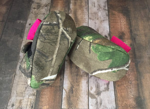 RealTree Camo Shoes with Hot Pink Bows