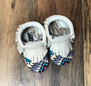 Southwest Aztec Baby Moccasins | Newborn size up to 24 M