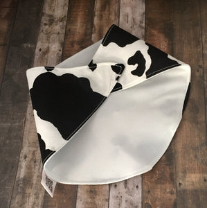 Baby Cow Print Bandana Bib with Waterproof Back