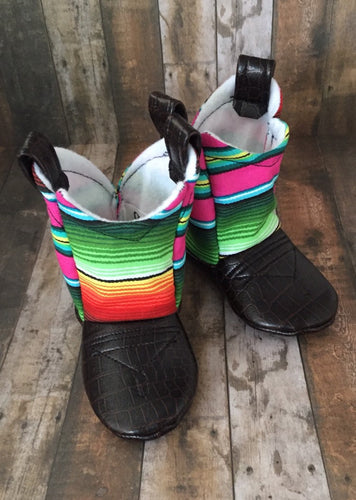 Serape Baby Cowboy Boots | Newborn Size up to 24 Months