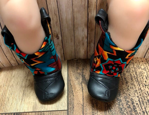 Southwest Print Baby Cowboy Boots